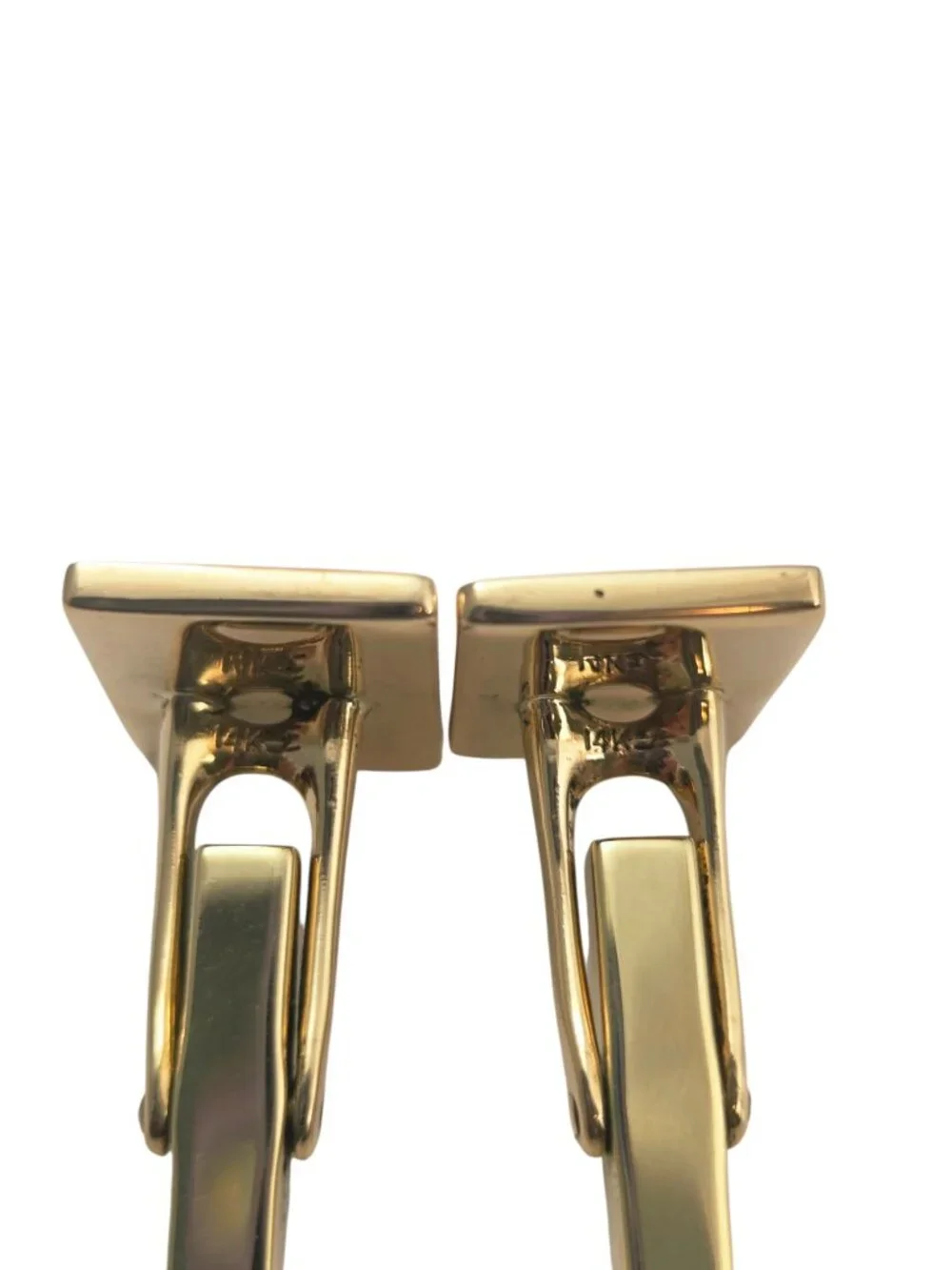 Tiffany & Co. 14K Yellow Gold Rectangle Cufflinks #24992